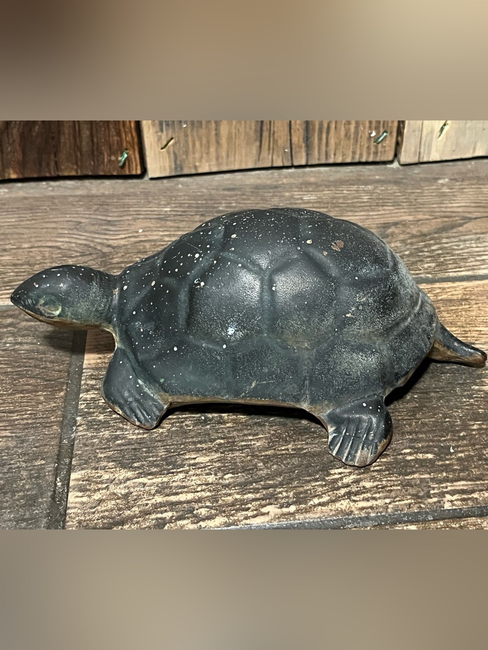 Vintage cast iron turtle doorstop/ garden decor Accessory